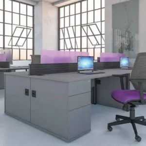 Pure Straight Combination Desk & Pedestal