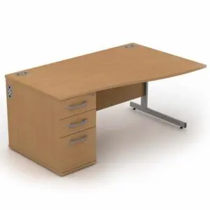 Sirius Wave Combination Desk & Pedestal