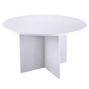 White Round Arrowhead Base Table
