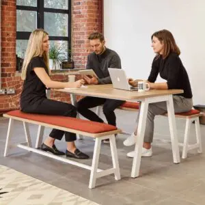 breakout bench with padded seating