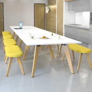 Oak Or Ral Legs Rectangular New Evolve Table