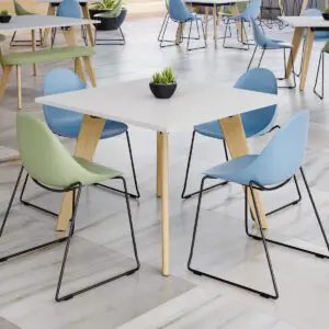 Evolve Square Table with OAK or RAL Legs