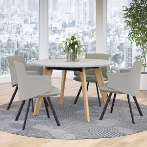 Evolve Circular Table with OAK or RAL Legs