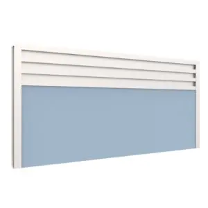 Iowa Straight Desk Screen with Triple Tool Rail - 380mm High