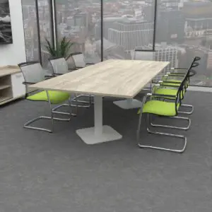 rectangular table with pillar bases