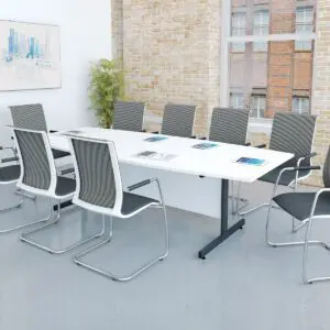 boat shaped table with sirius legs