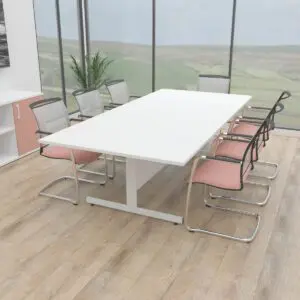 rectangular table with sirius leg