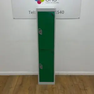 green 2 door locker unit