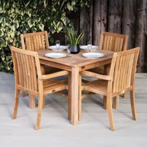 Teak Outdoor Dining Chair and Table Sets