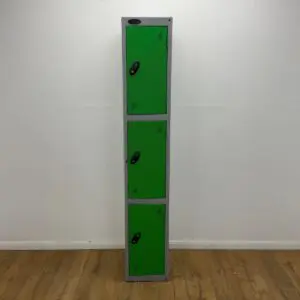 Green Three Door Locker Unit <br> U-LS-3D-G-01