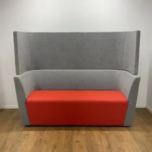 Grey & Orange Booth Seating <br> U-BT-GR-07