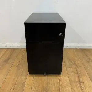 Black Two Drawer Pedestal <br> U-PS-M-BL-04