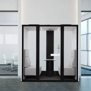 connect 3.0 acoustic pod with glass pannelling