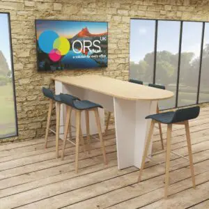 Pear Shaped AV Table Panel End Base