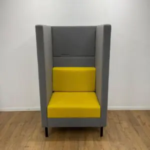 Yellow & Grey Booth Seating <br> U-BT-Y-04