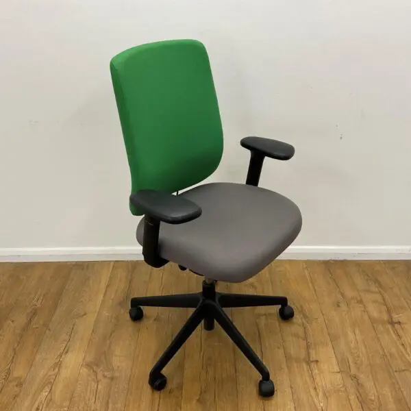 Orangebox green and grey operator chair