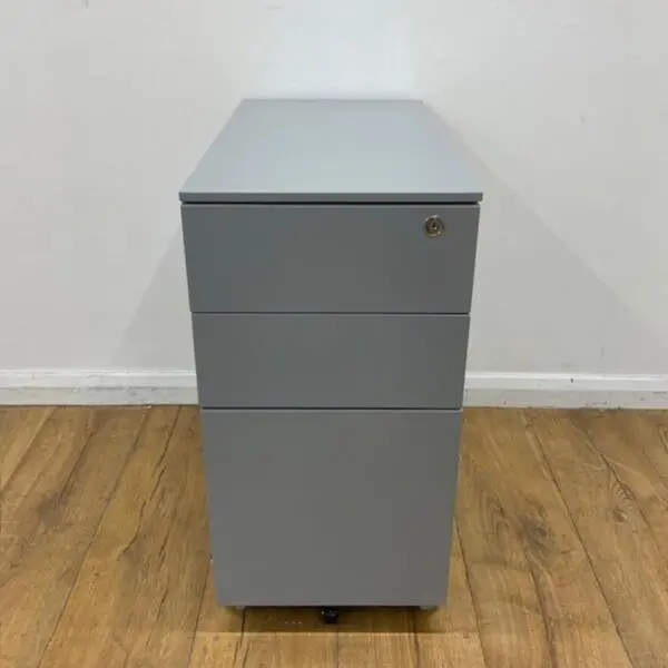 GREY 3 DRAWER PEDESTAL