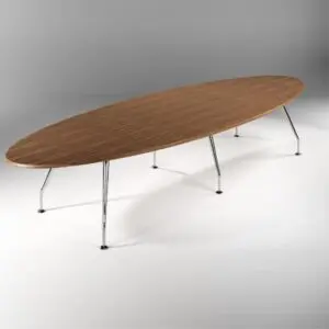 Zenith Chrome MFC Oval Table