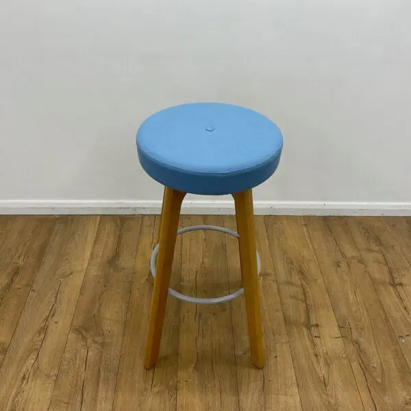 blue bar stool
