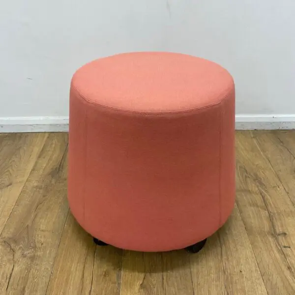 orangebox sully peach coloured stool on castors