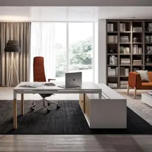 straight desk combination credenza unit