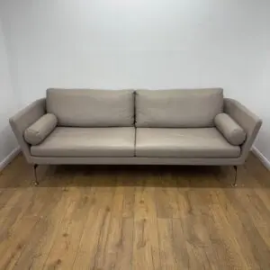 CREAM VIRA LEATHER SOFA