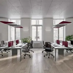 bank of 4 bench desks