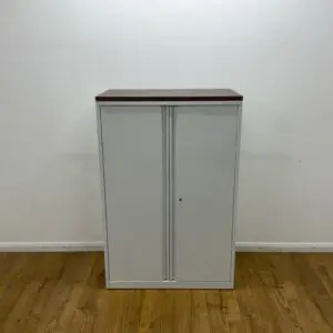 white and walnut 1200mm cupboard