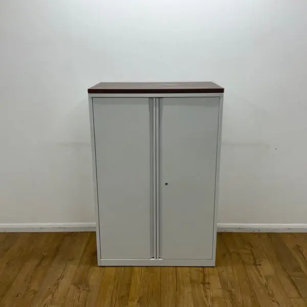 white and walnut 1200mm cupboard