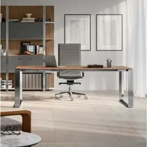 oak rectangular straight desk