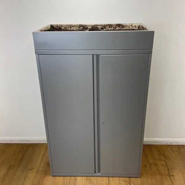 grey/silver cupboard