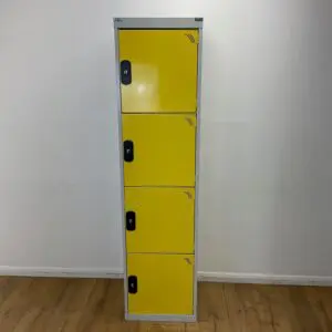 yellow 4 door locker unit