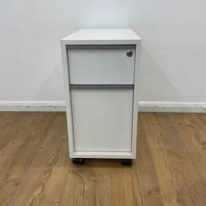 white 2 drawer pedestal