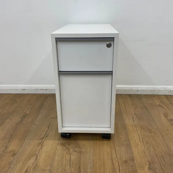white 2 drawer pedestal