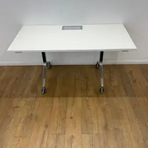 White 1500mm Fliptop Table <br> U-FT-15-WH-05