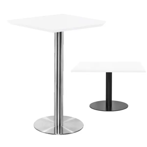 athena square poseur and dining height tables