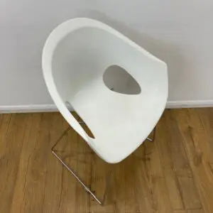White Connection Poly Canteen Chair <br> U-CC-CN-WH-02