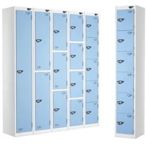 1-6 tier blue lockers