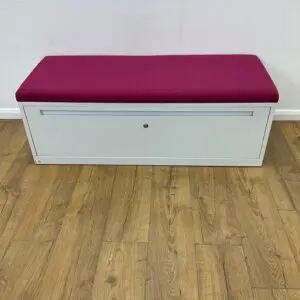 White 1 Drawer Lateral Filing Unit With Pink Cushion<br> U-LF-1D-PI-01