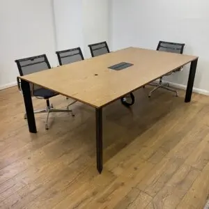 Walnut Veneer 2200mm Boardroom Table <br> U-VB-22-W-01