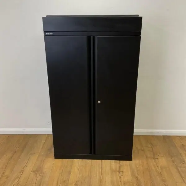 Bisley black 1410mm high cupboard unit with integrated planter box