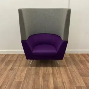 Grey & Purple Orangebox Single Seat Booth <br> U-BT-OB-PU-07