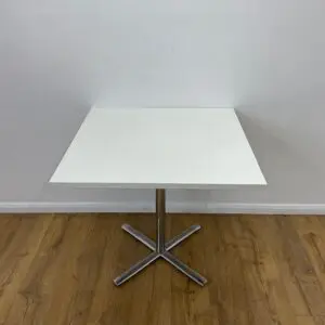 White 800mm Square Flip Top Table <br> U-FT-8-WH-02