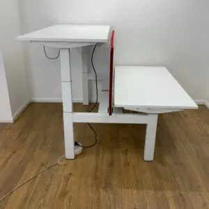 White Herman Miller 1575mm Height Adjustable Bench Desks <br> U-HA-15-WH-02
