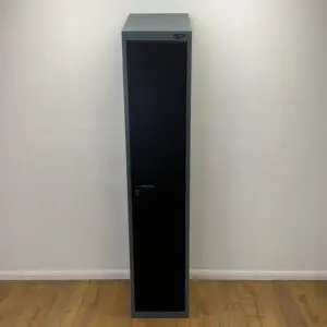 Pure Black And Grey Single Door Combination Locker <br> U-LS-1D-BL-01
