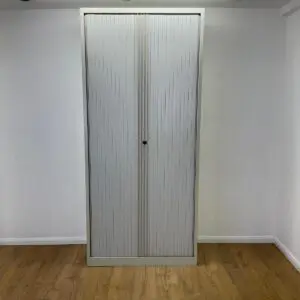 white 2230mm lockable tambour unit