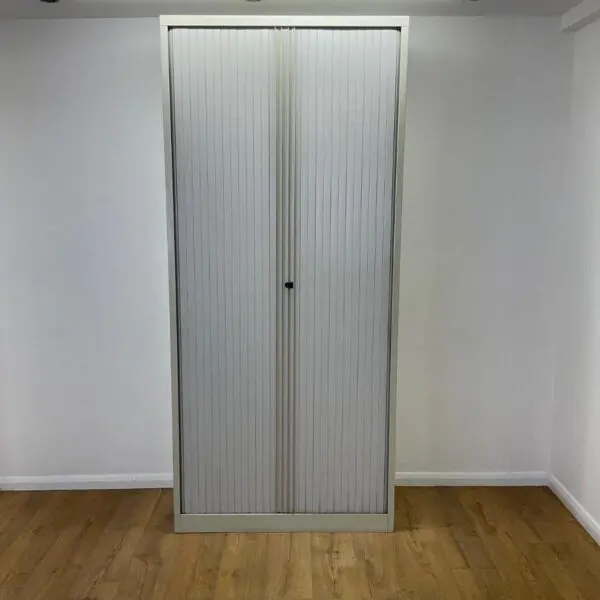 white 2230mm lockable tambour unit