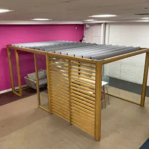 oak double sided meeting pod