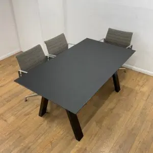 Black 1600mm Boardroom Table <br> U-MB-16-BL-01