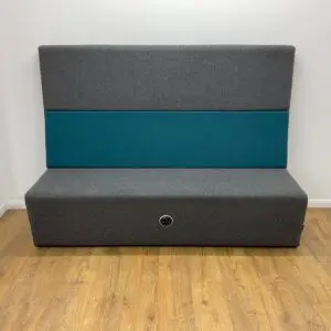 edge design fifteen grey and blue reception sofa